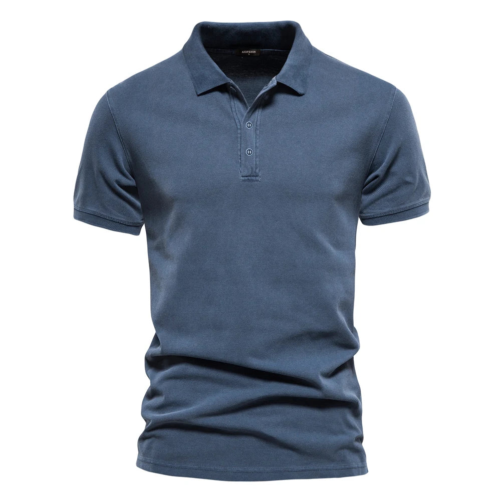 Cotton Knit Polo Shirt Minha loja