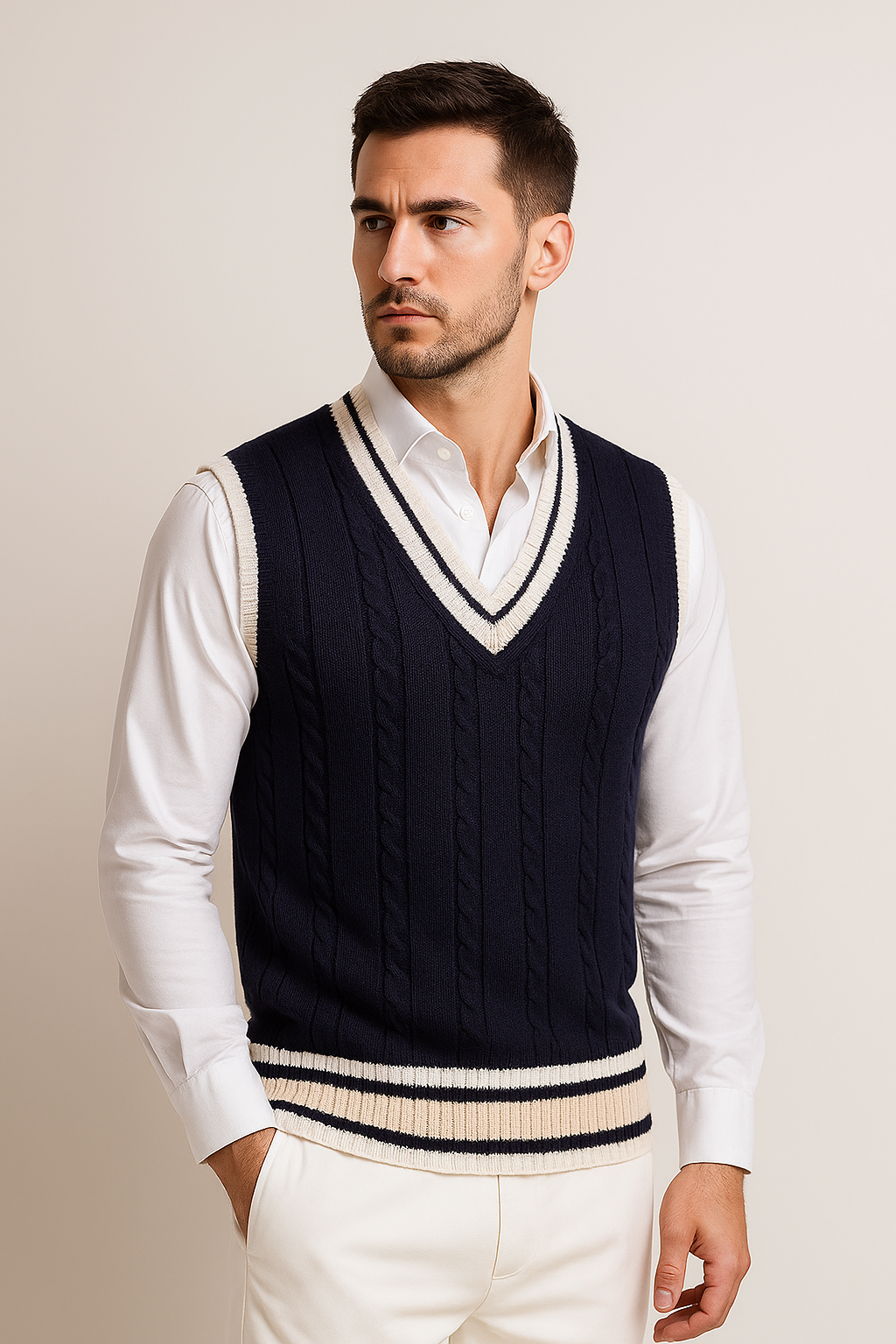 Striped Men's Sweater Vest